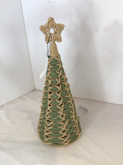 Battery Operated Green Sea Grass Christmas Tree Holiday Item