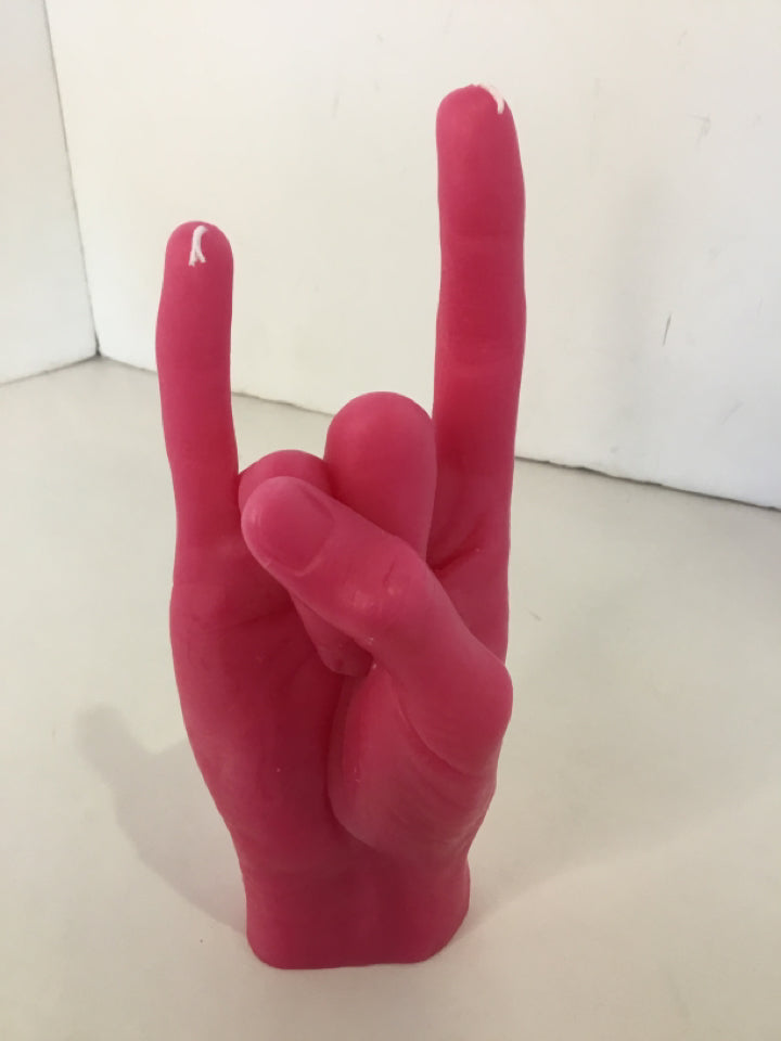 Pink Wax Hand Candle
