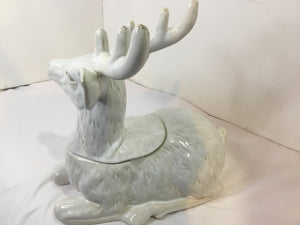 Pottery Barn White Ceramic Deer Cookie Jar
