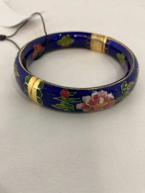 Enamel Blue/Multi Floral Bracelet