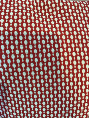 Red/white Polyester Down Filled Pillow