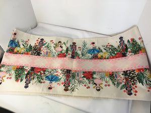 Christmas Pink/white Table runner Nutcracker Holiday Item