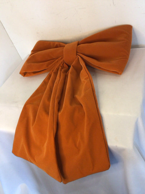Orange Velvet Bow Holiday Item