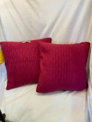 Down Pink Cotton Pillow Set