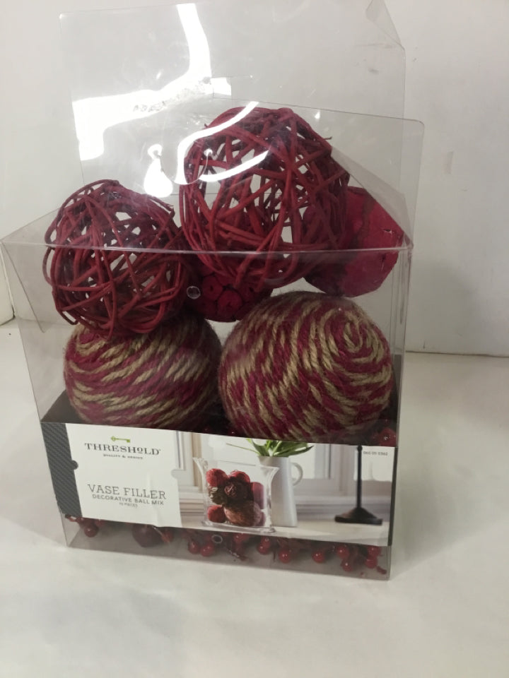 Red Natural Wood Balls Misc