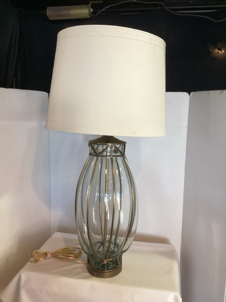 Clear Brass/Glass Lamp