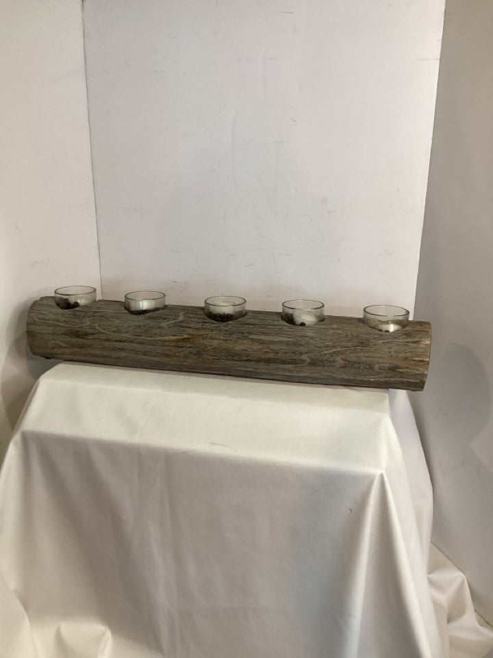 Rustic Greige Votive Candle Holder