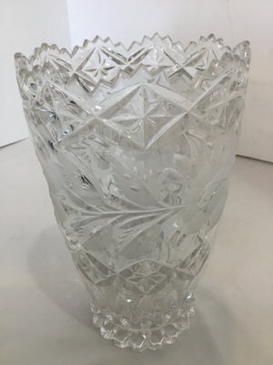 Clear Crystal Floral Vase