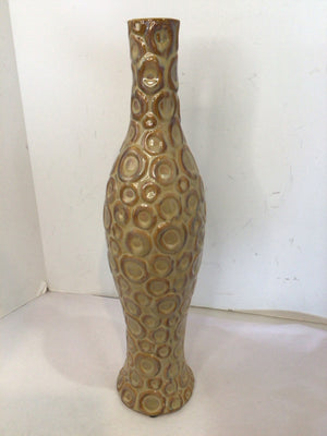 Brown/Cream Ceramic Circles Vase