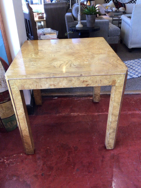 Retro Burled Wood AS IS Custom Order Light Wood Table