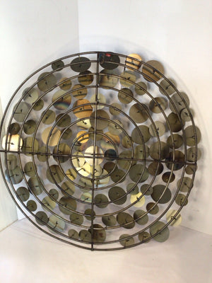 Modern Metal Round Bronze Wall Decoration Art