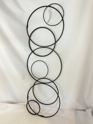 Metal Circles Black Wall Decoration