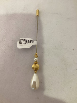 White/Gold Hat Pin