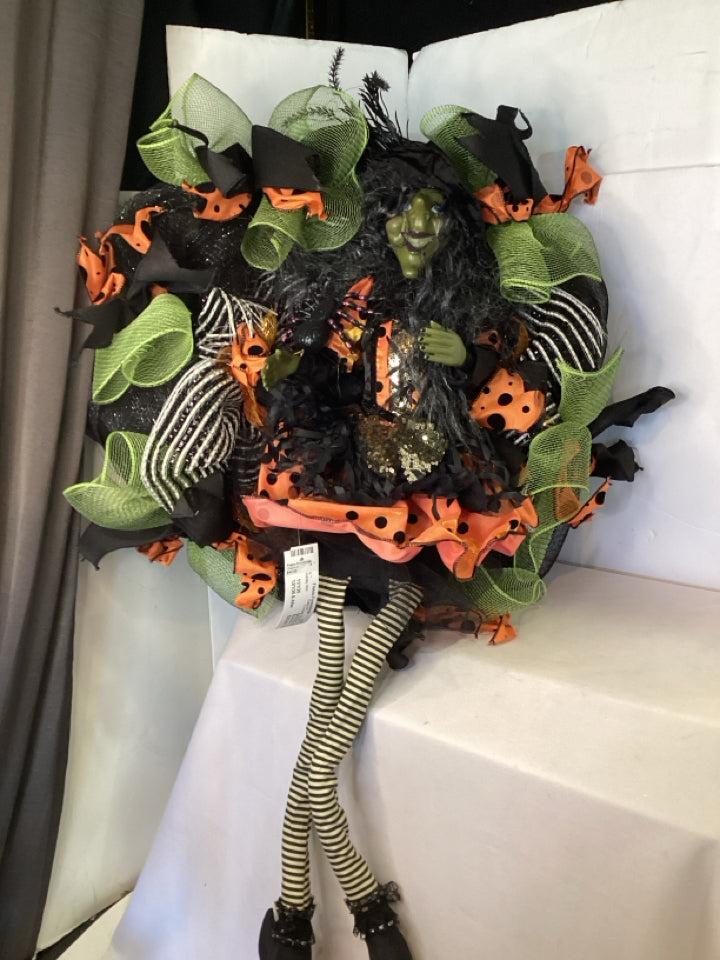 Frontgate Wreath Black/Orange Halloween Holiday Item