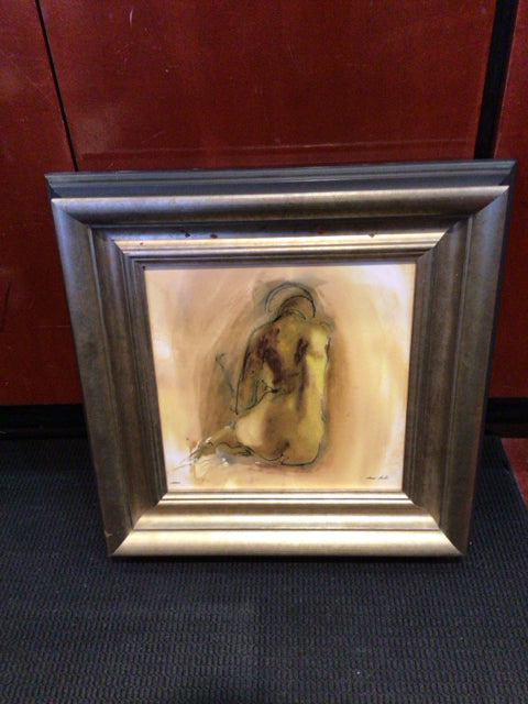 Nude Tan/Black Women Framed Art