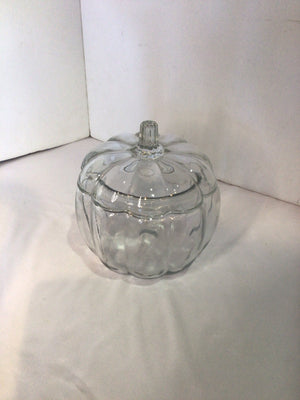 Fall Clear Glass Bowl Pumpkin Holiday Item