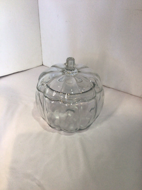 Fall Clear Glass Bowl Pumpkin Holiday Item