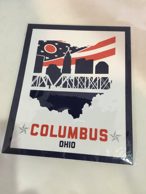 Red/White/Blue Columbus Sign