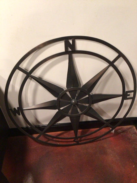 Metal Compass Bronze Wall Decoration Art