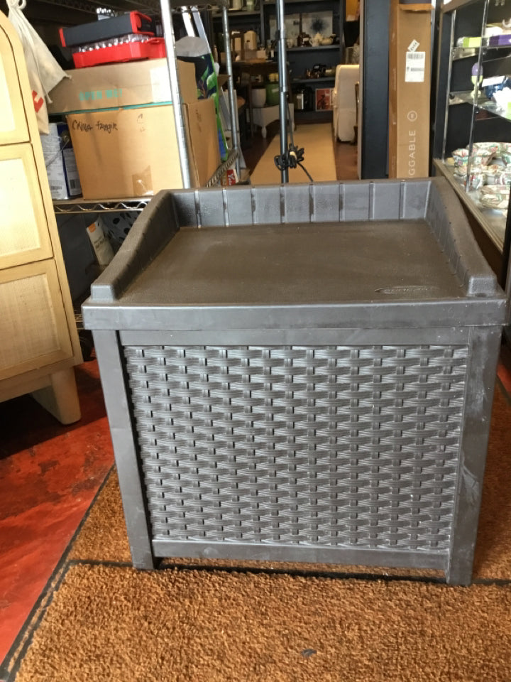 Outdoor/Outside Melamine Storage Brown Table