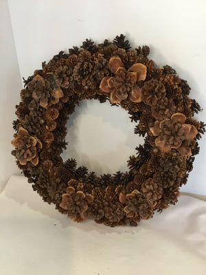 Wreath Brown Pine Cone Holiday Item