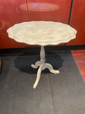 Flip Top Wood Pedestal Side/End White Table