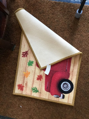 Throw Truck Outdoor/Outside Orange Rug