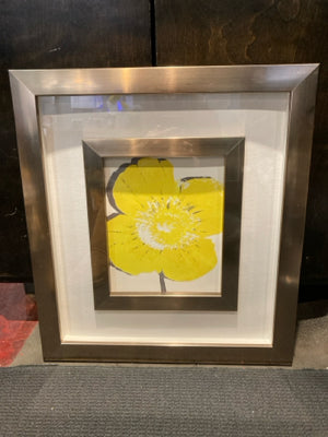 Shadow Box Yellow/White Flower Framed Art