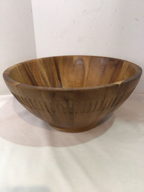 Hearth & Hand Brown Wood Carved Bowl