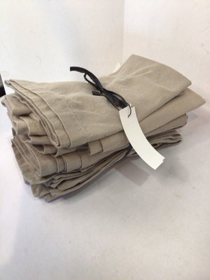 Set of 12 Tan Cotton Napkins