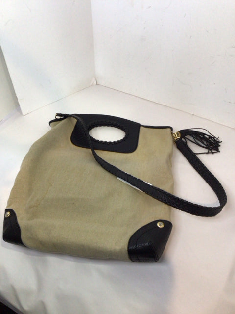 Henri Bendel Canvas Tan Purse