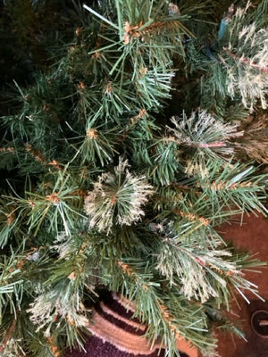 Paul Minor Pre-Lit Green Christmas Tree Frosted Holiday Item