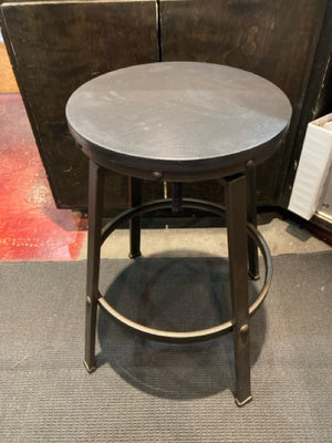 Adjustable Metal Backless Black Barstool/Bar Stool