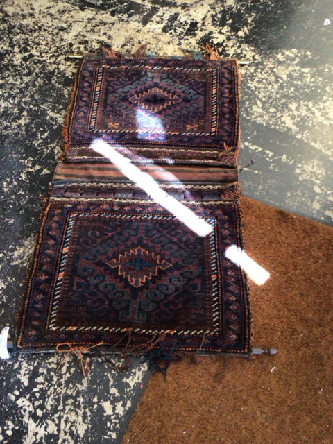 Vintage Woven Tribal Wall Decoration Brown/Multi Rug