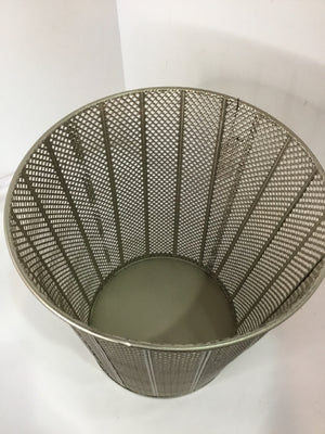 Industrial Silver Metal Waste Basket