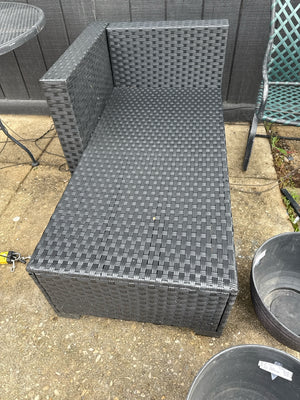 Rattan Brown Chaise