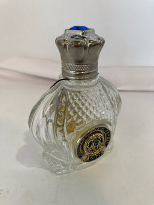 Perfume Silver/Blue Glass/Metal Empty Bottle