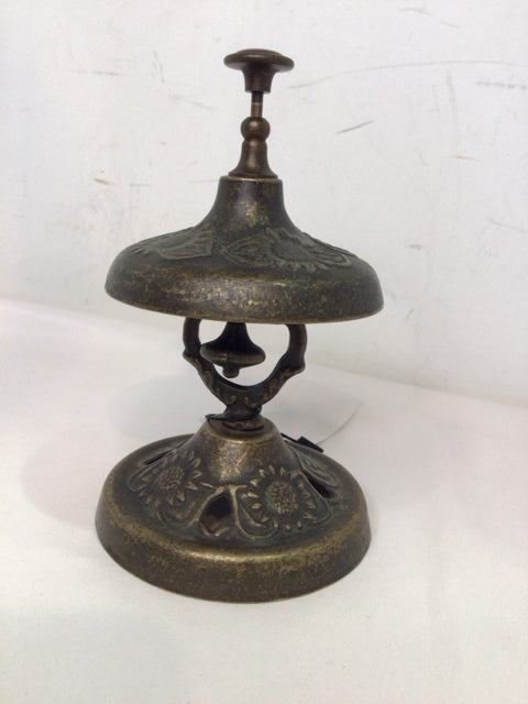 Vintage Brass Sunflower Bell