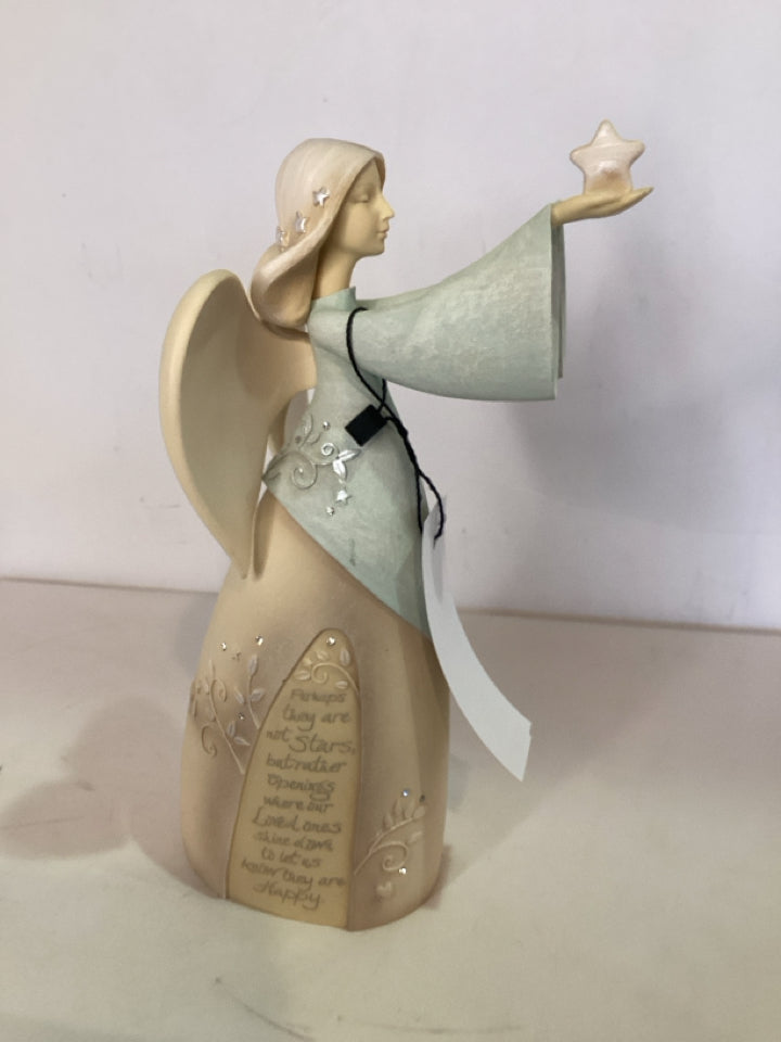 Traditions Christmas Tan/Blue Resin Angel Holiday Item