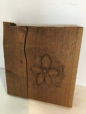 Rustic Brown Wood Flower Wall Hanging Art