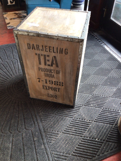 Industrial Wood/Metal Crate Table