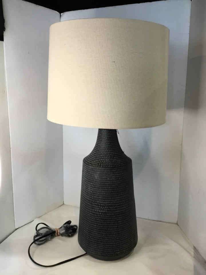 Pottery Barn Gray Ceramic Lamp