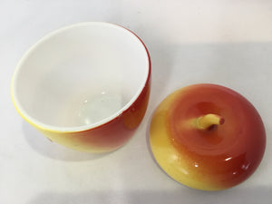 Mid-Century Red/Yellow Apple Bowl