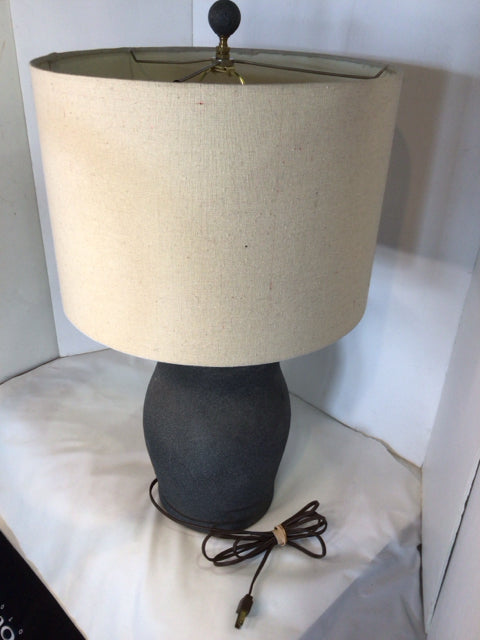 Gray Pottery Lamp