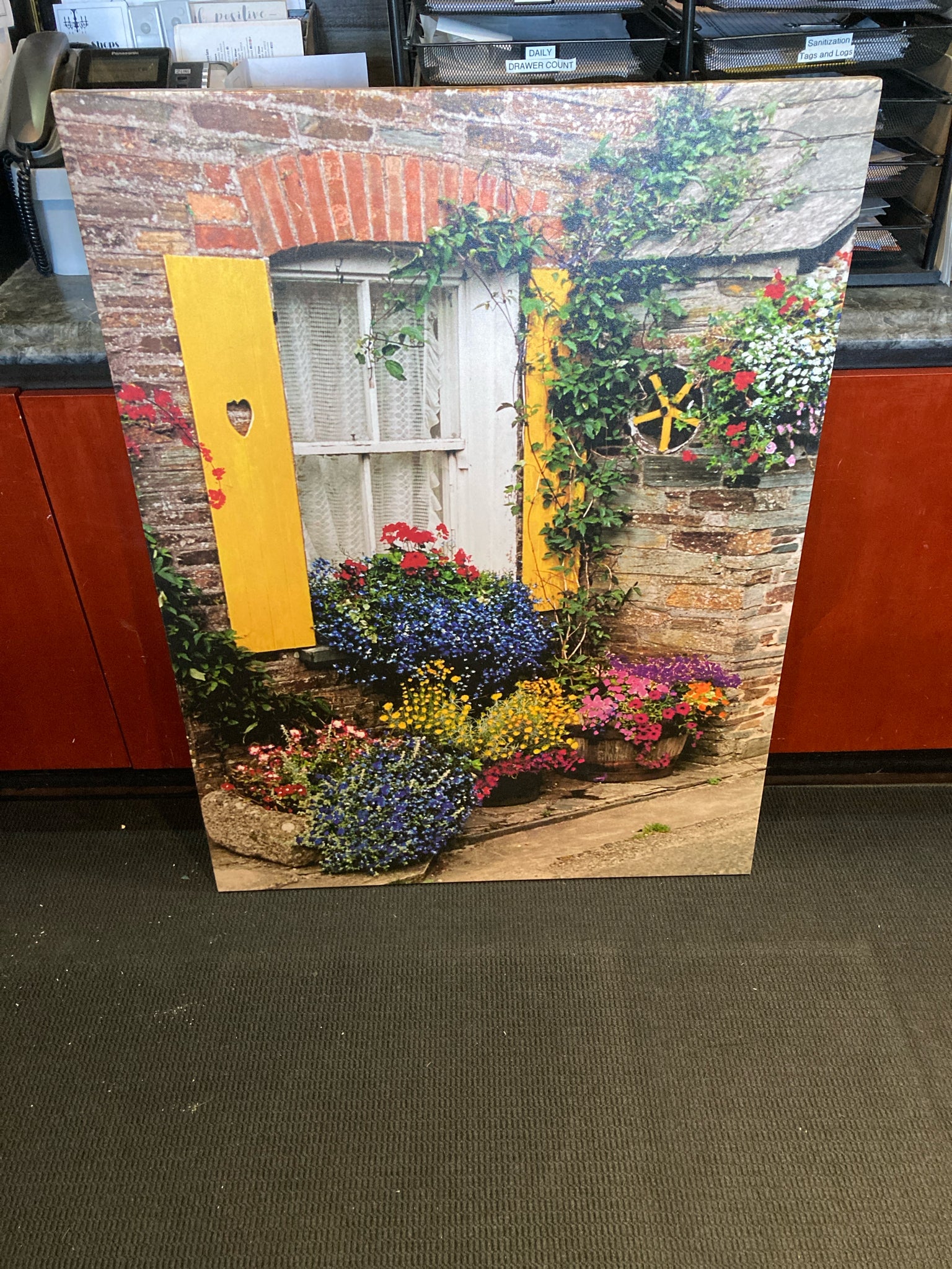 Multi-Color Garden Flowers Stretch Canvas Art