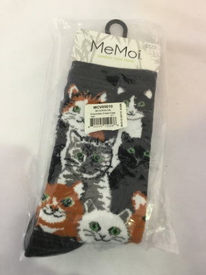 Black/Multi Cat Socks