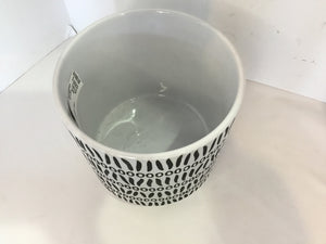 Black/White Ceramic Print Planter