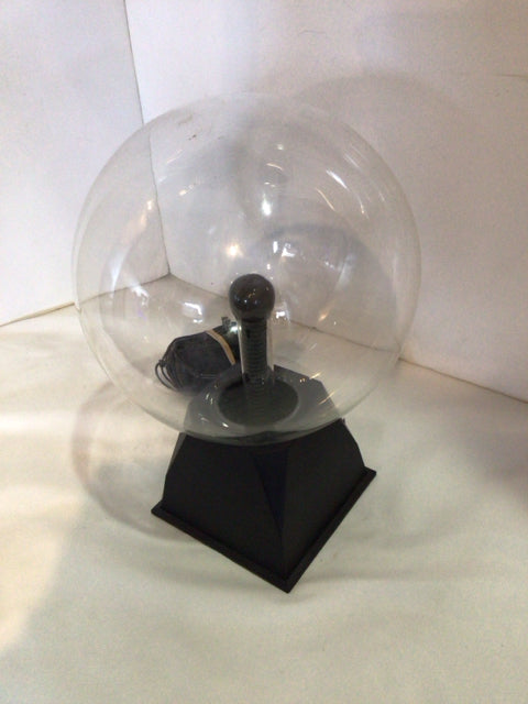 Clear/Black Glass Round Lamp