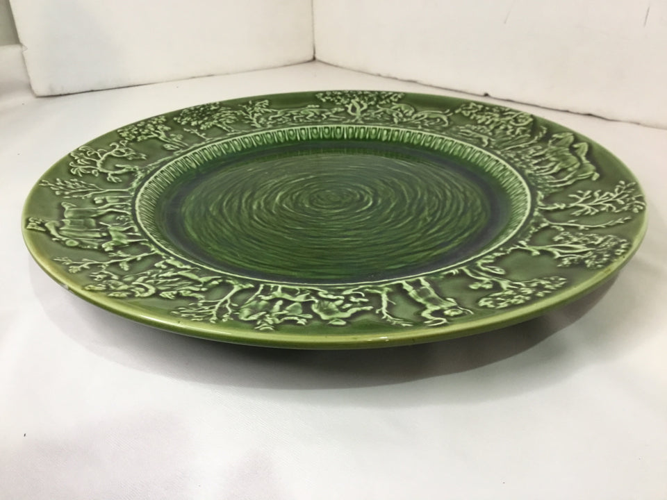 Green Pottery Plate