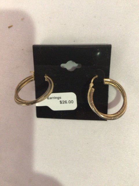 Metal Gold Hoops Earrings